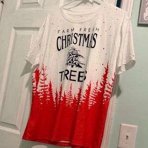 🌟 Christmas Trees Graphic T-Shirt. NWOT